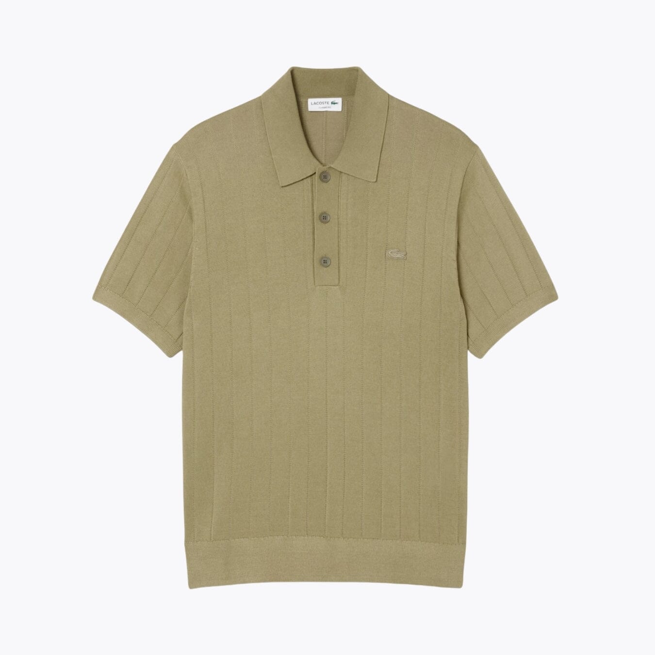Pull en maille côtelée à col polo L.C Fluid