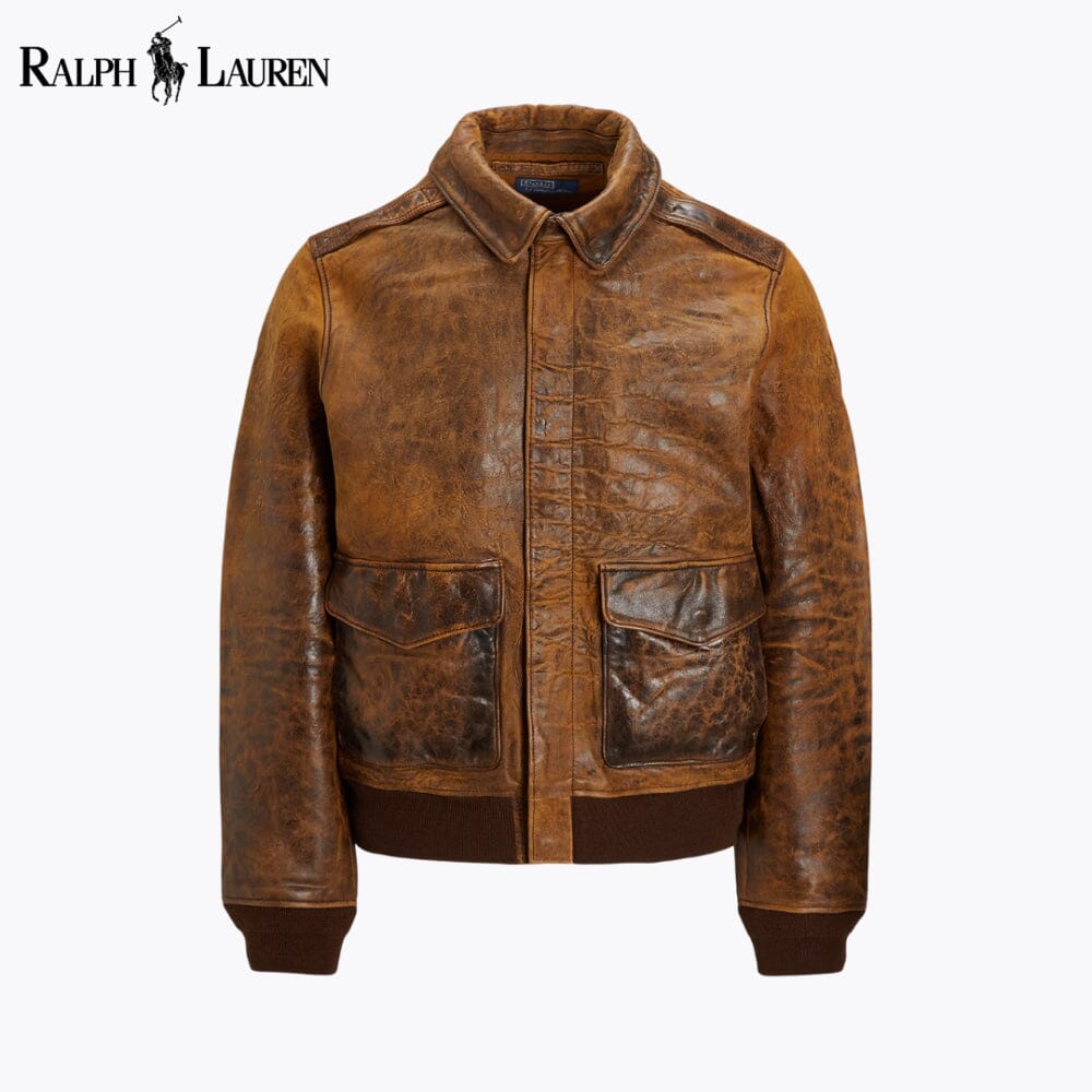 Blouson aviateur en cuir R.L