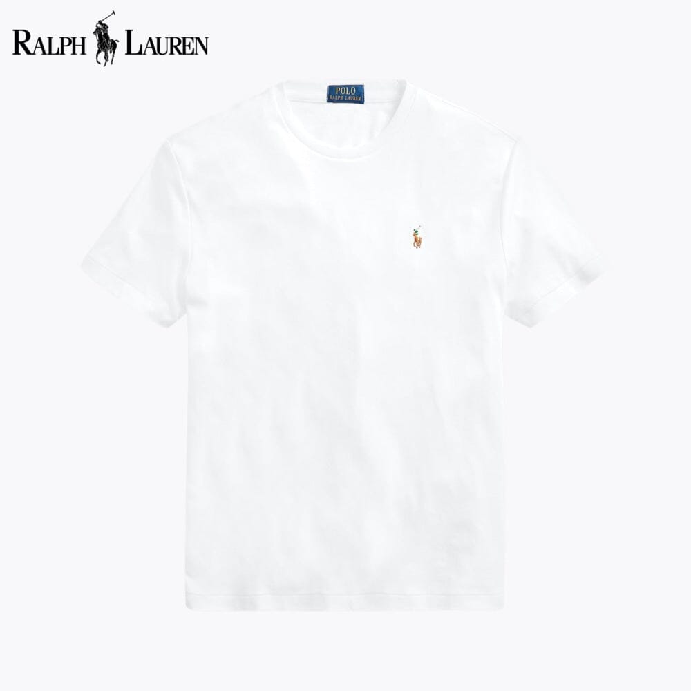 T-shirt col rond en coton doux R.L.