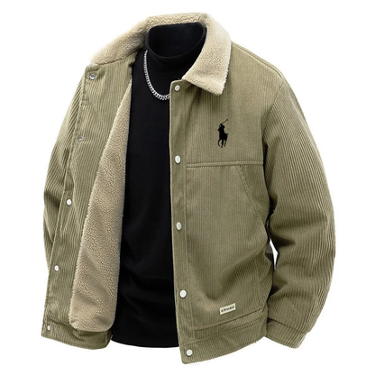 Veste doublée sherpa en velours côtelé R.L Premium - Soldes