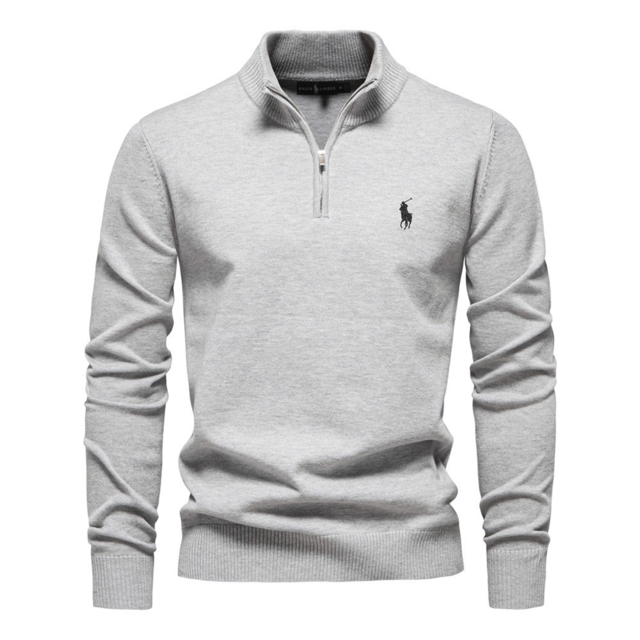 Pull en maille R.L Premium à demi-glissière – Soldes