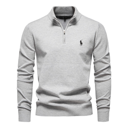 Pull en maille R.L Premium à demi-glissière – Soldes