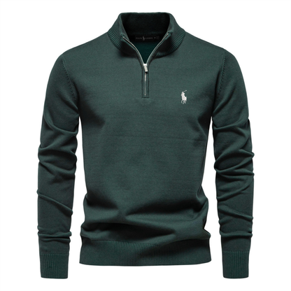Pull en maille R.L Premium à demi-glissière – Soldes