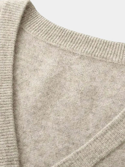 Men's V-Neck Merino Wool Cardigan - Cross & Crown