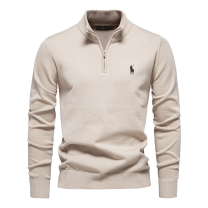 Pull en maille R.L Premium à demi-glissière – Soldes