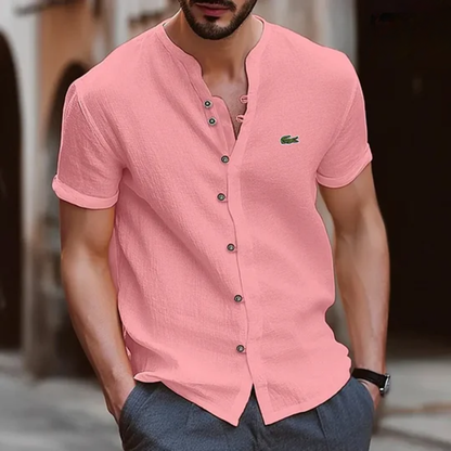 Chemise Henley texturée à boutons L.C - Vente de liquidation