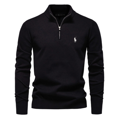 Pull en maille R.L Premium à demi-glissière – Soldes