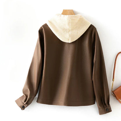 Hoodie en cuir Noam