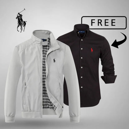 Blouson aviateur zippé R.L Casual Premium + Pull ou chemise OFFERT (Au choix)
