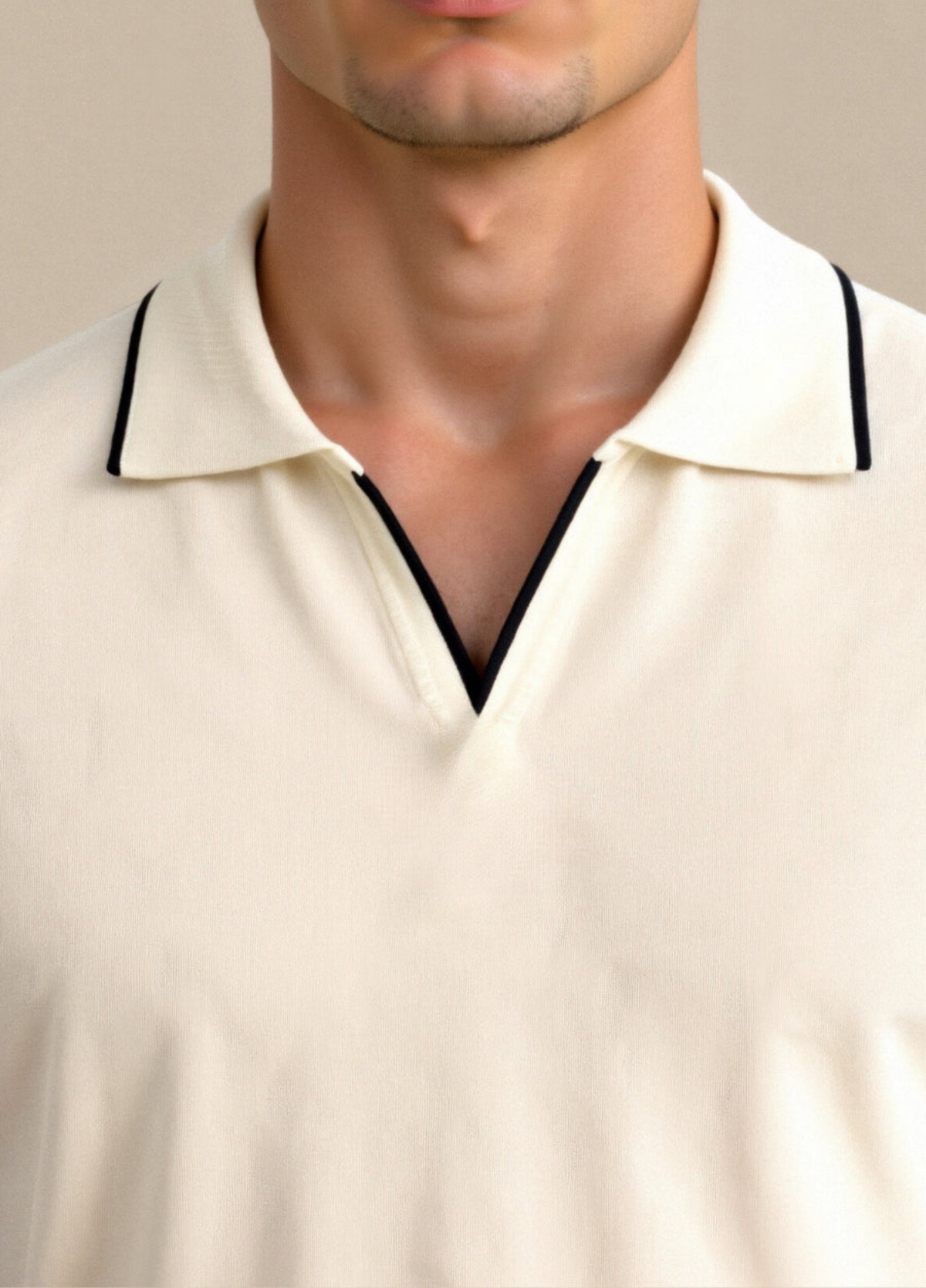 Polo ajusté en mélange doux BARI