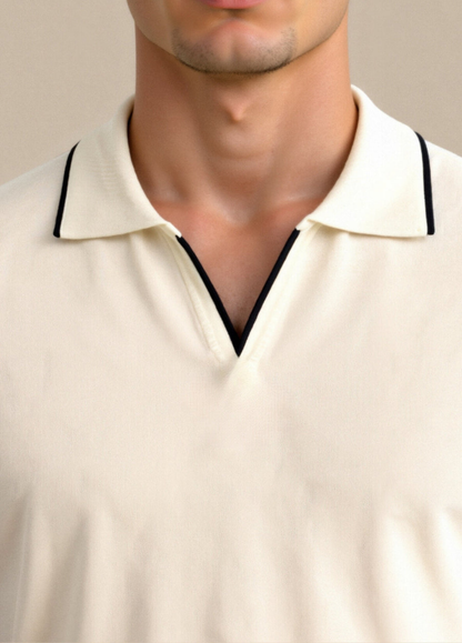 Polo ajusté en mélange doux BARI