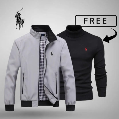 Blouson aviateur zippé R.L Casual Premium + Pull ou chemise OFFERT (Au choix)