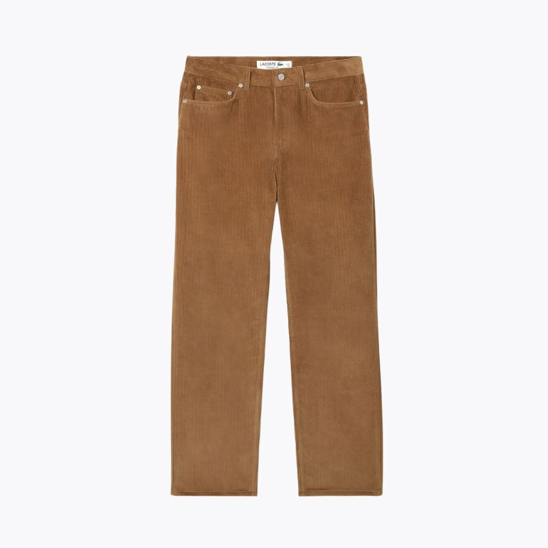 Pantalon velours coupe droite 5 poches L.C