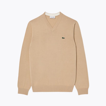 Pull en coton col V monochrome L.C.