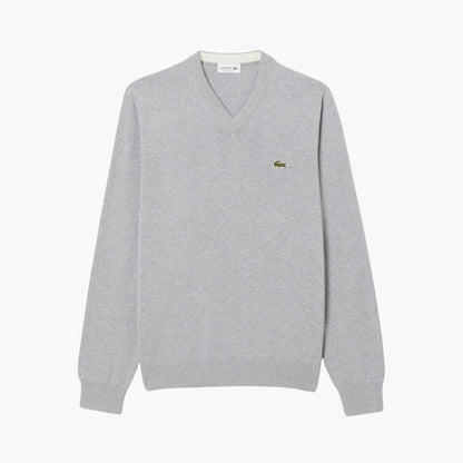 Pull en coton col V monochrome L.C.
