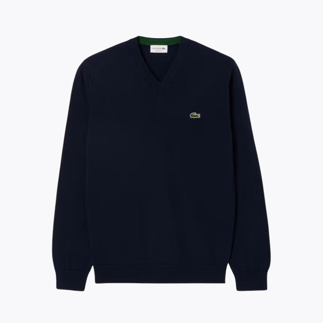 Pull en coton col V monochrome L.C.