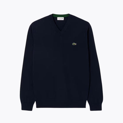 Pull en coton col V monochrome L.C.