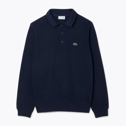 Sweat-shirt à col polo en coton côtelé L.C.