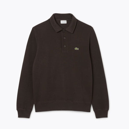 Sweat-shirt à col polo en coton côtelé L.C.