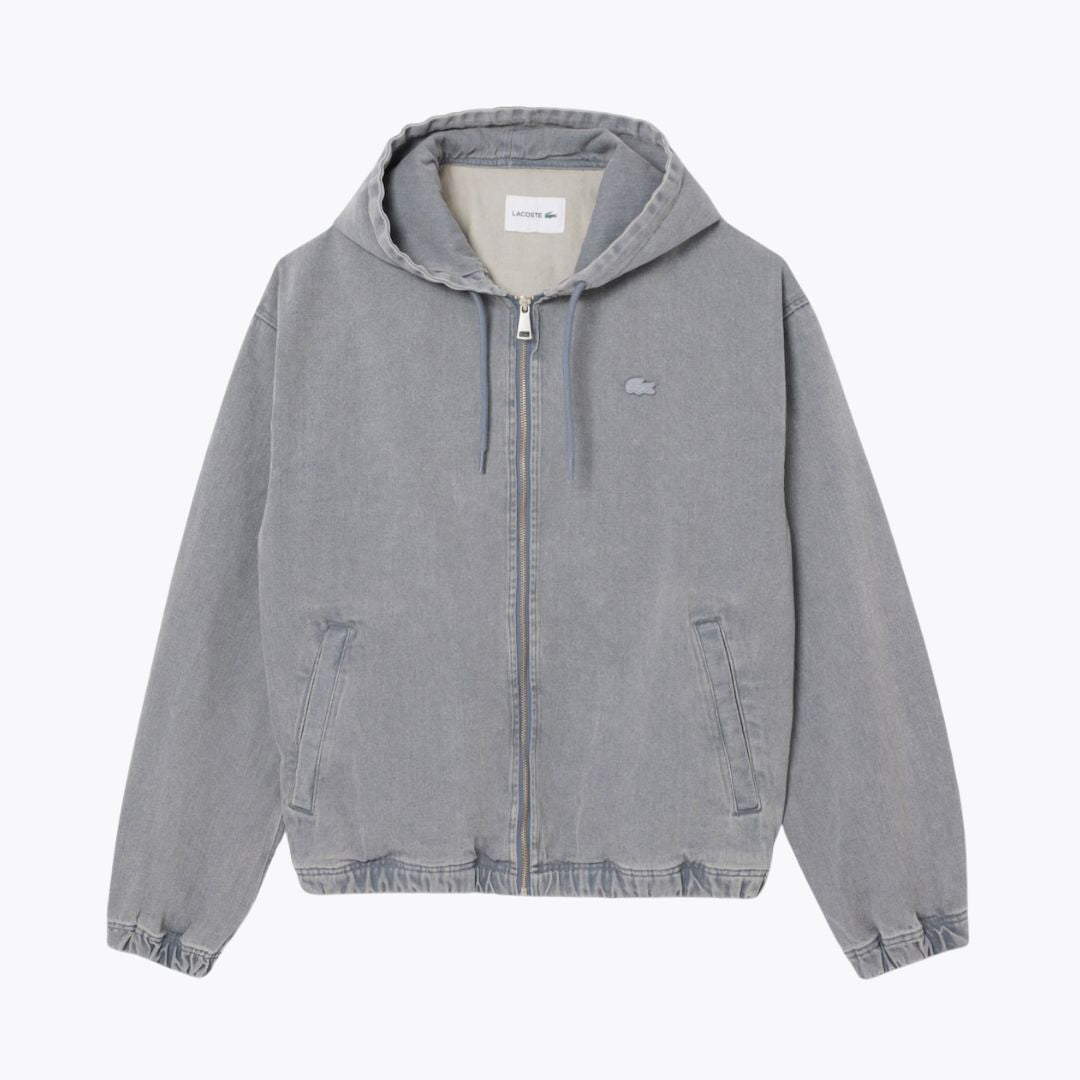 Veste à capuche en jean effet délavé L.C.