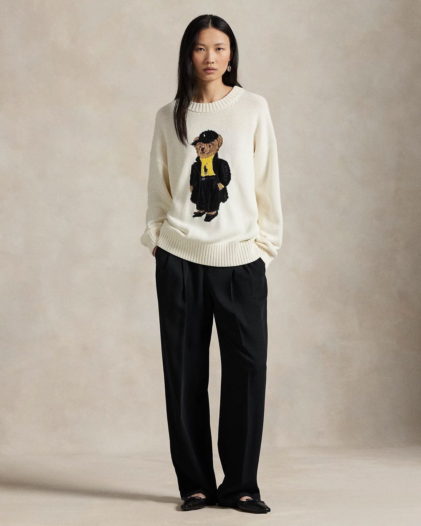 R.L Polo Bear Cotton Crewneck Sweater