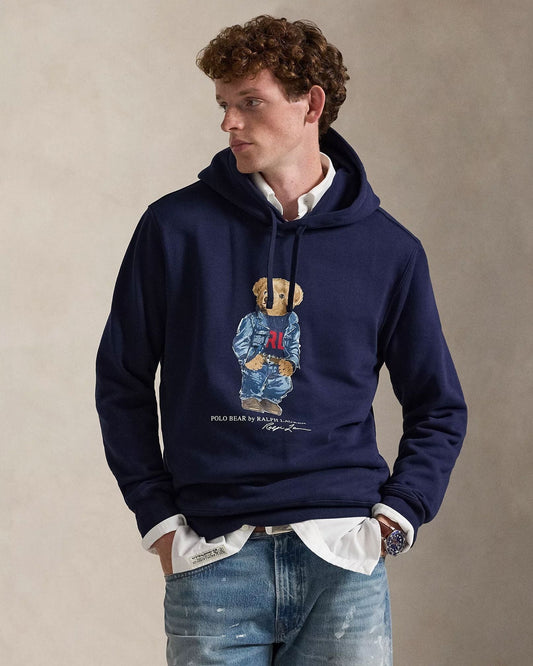 R.L Polo Bear Sweat à capuche en polaire