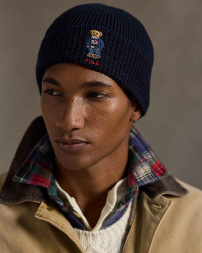 Bonnet en maille côtelée R.L Polo Bear