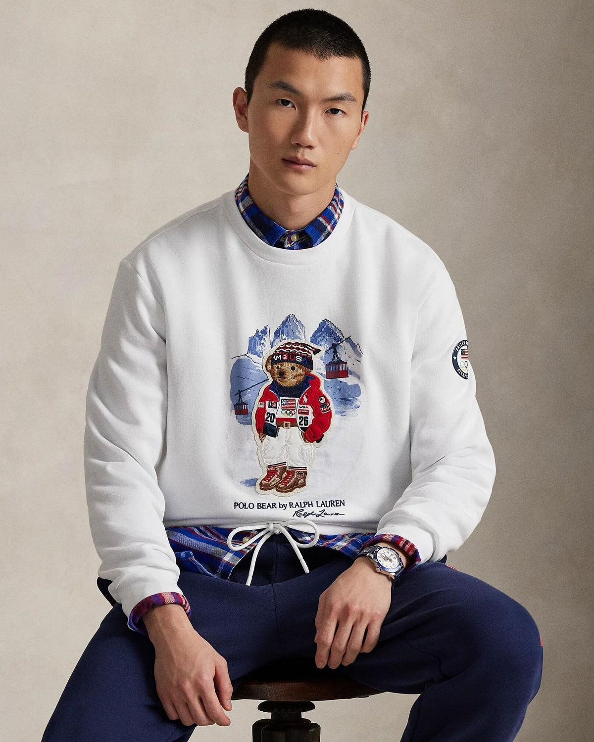 Sweat-shirt Ours Polo R.L Team USA