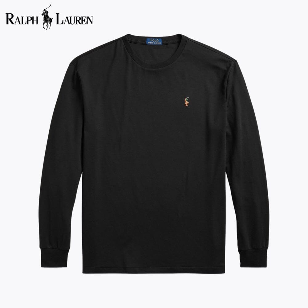T-shirt ras du cou en coton doux coupe classique R.L.
