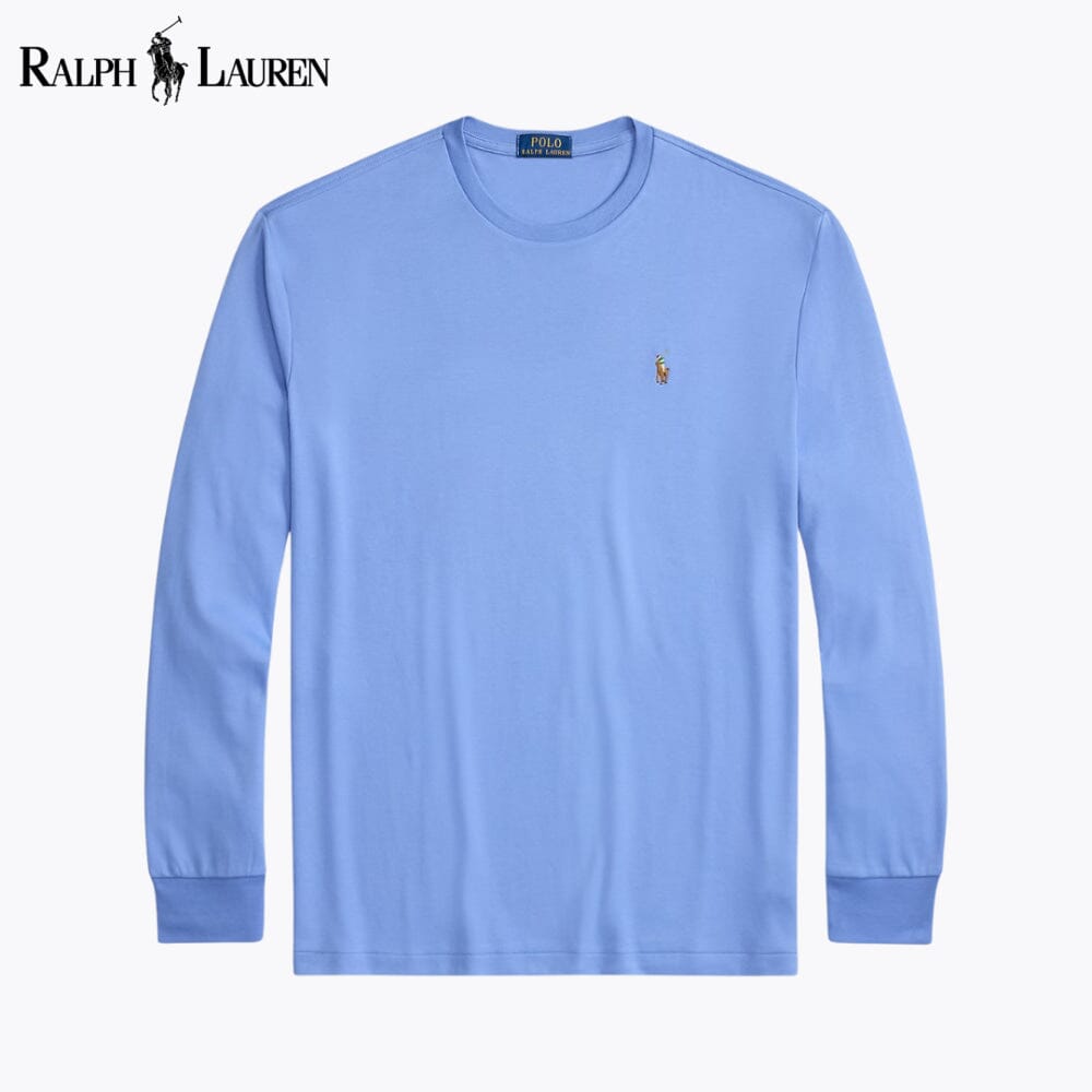 T-shirt ras du cou en coton doux coupe classique R.L.