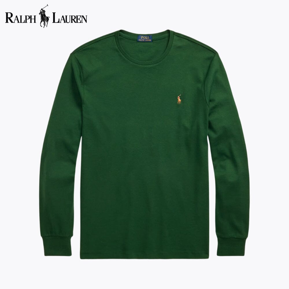 T-shirt ras du cou en coton doux coupe classique R.L.