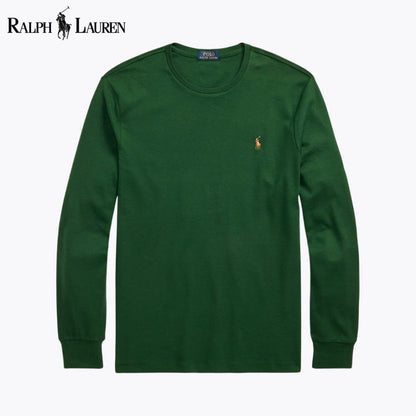 T-shirt ras du cou en coton doux coupe classique R.L.
