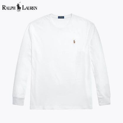 T-shirt ras du cou en coton doux coupe classique R.L.