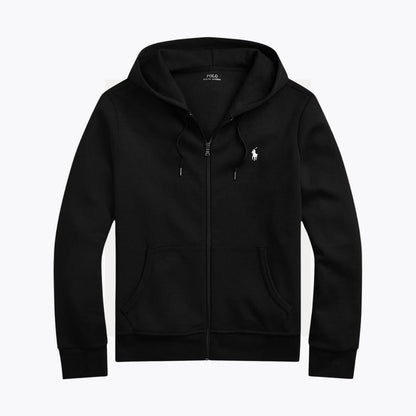 R.L. Hoodie entièrement zippé en maille double