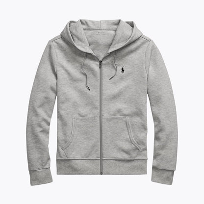 R.L. Hoodie entièrement zippé en maille double