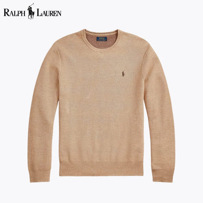 R.L Mesh-Knit Cotton Crewneck Sweater