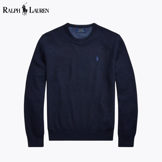 R.L Mesh-Knit Cotton Crewneck Sweater
