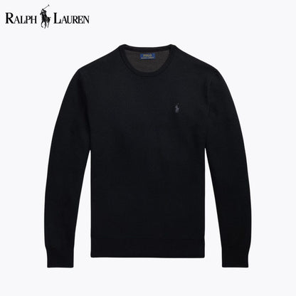 R.L Mesh-Knit Cotton Crewneck Sweater