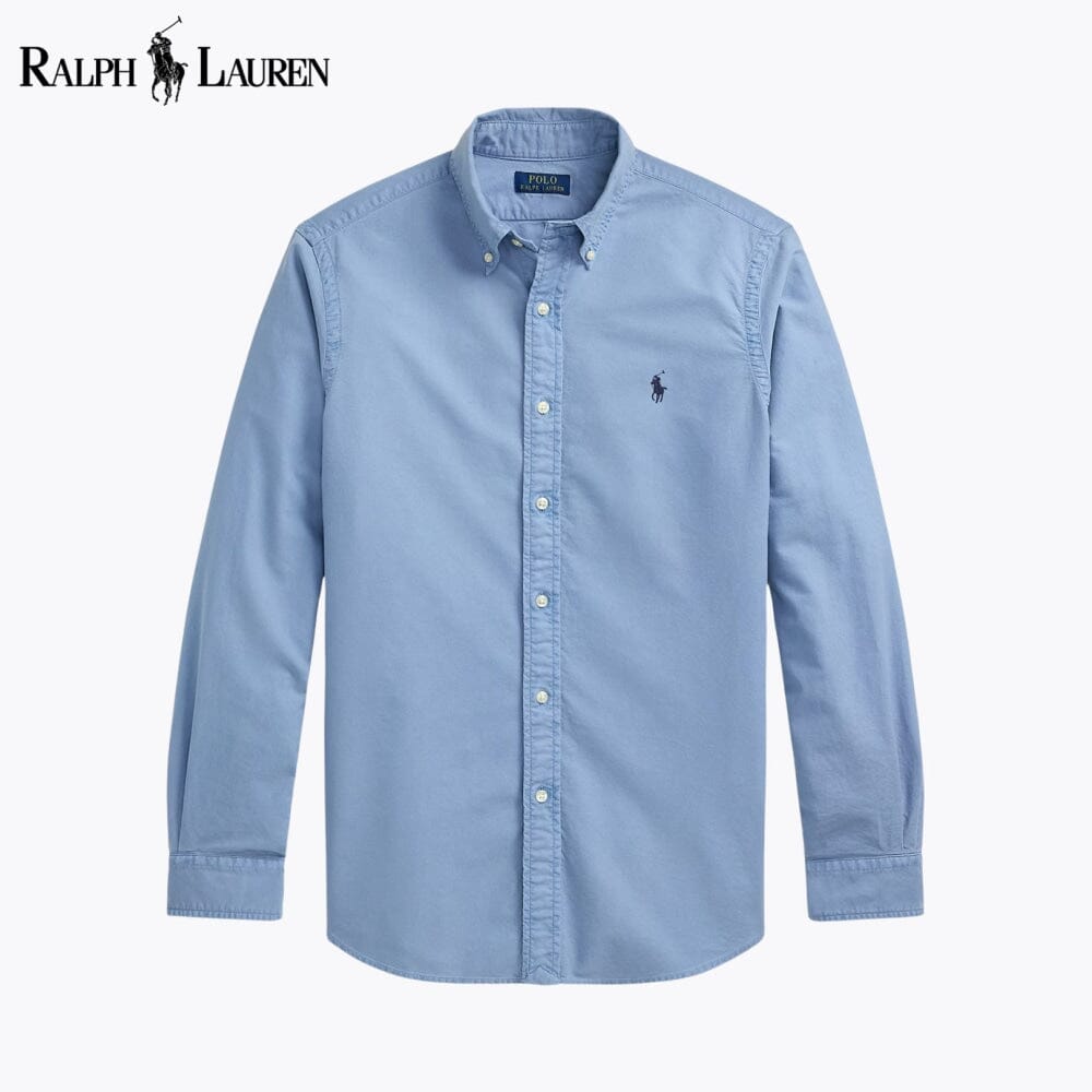 Chemise Oxford teinte en plongée coupe ajustée R.L