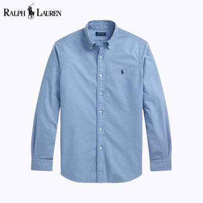 Chemise Oxford teinte en plongée coupe ajustée R.L