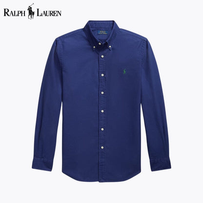 Chemise Oxford teinte en plongée coupe ajustée R.L