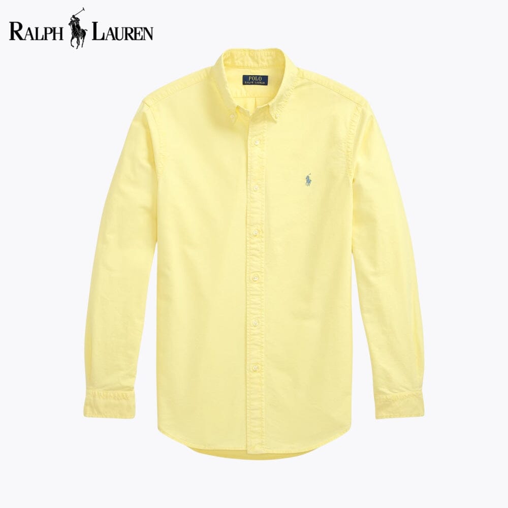 Chemise Oxford teinte en plongée coupe ajustée R.L