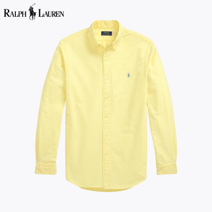 Chemise Oxford teinte en plongée coupe ajustée R.L