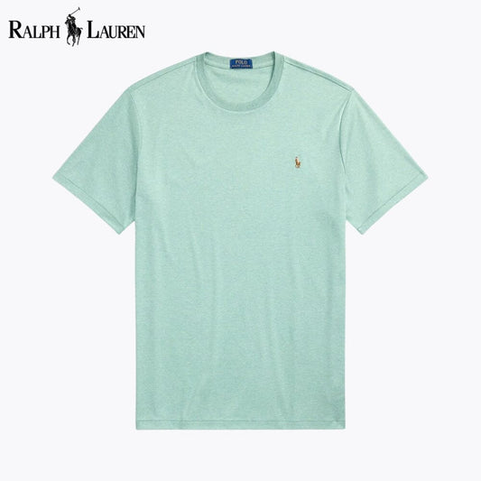 T-shirt col rond en coton doux R.L.
