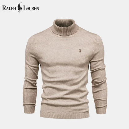 Pull en laine torsadé à col roulé R.L