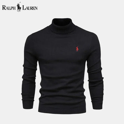 Pull en laine torsadé à col roulé R.L