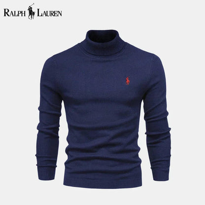 Pull en laine torsadé à col roulé R.L