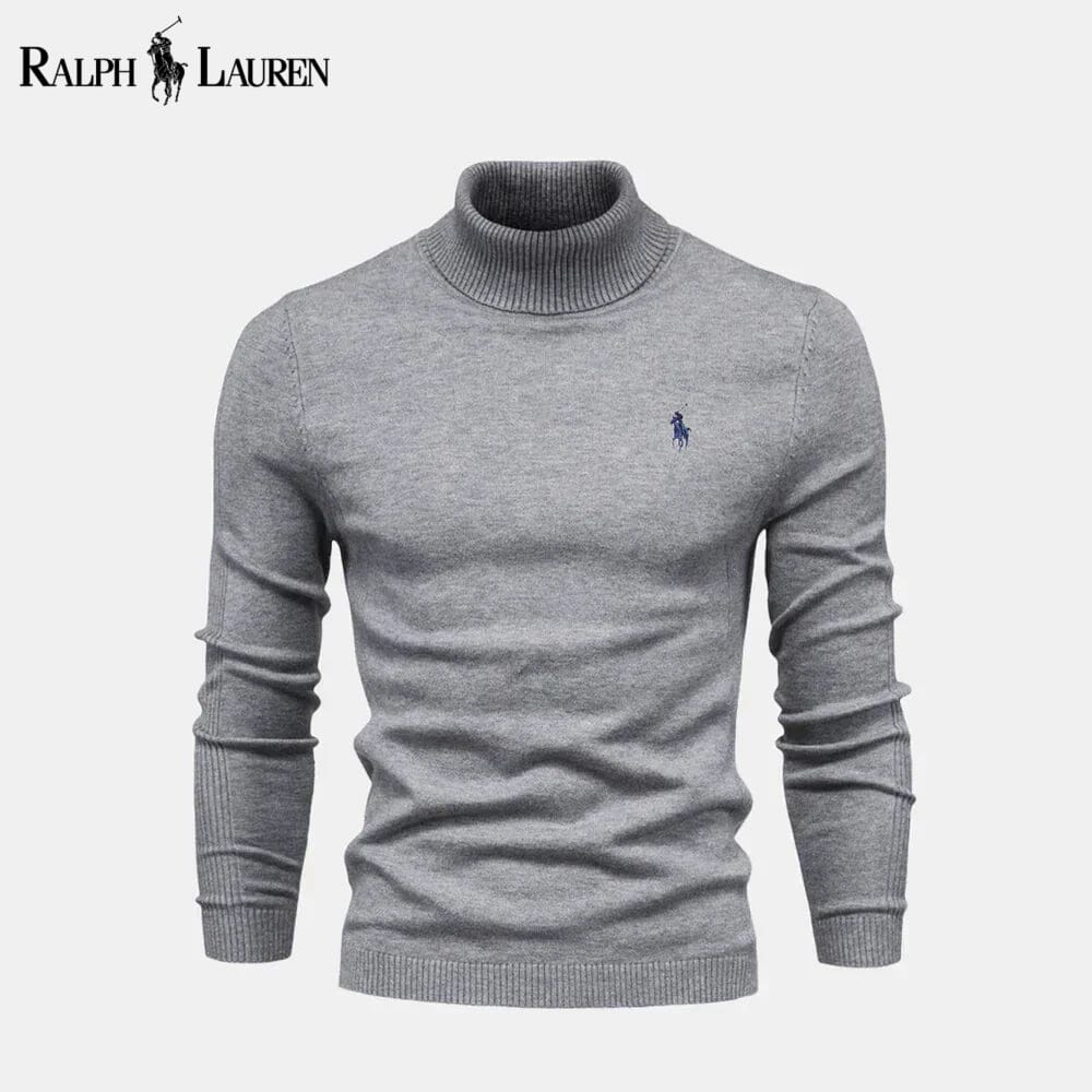 Pull en laine torsadé à col roulé R.L