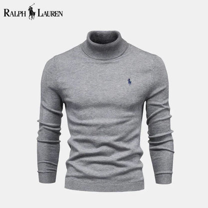 Pull en laine torsadé à col roulé R.L