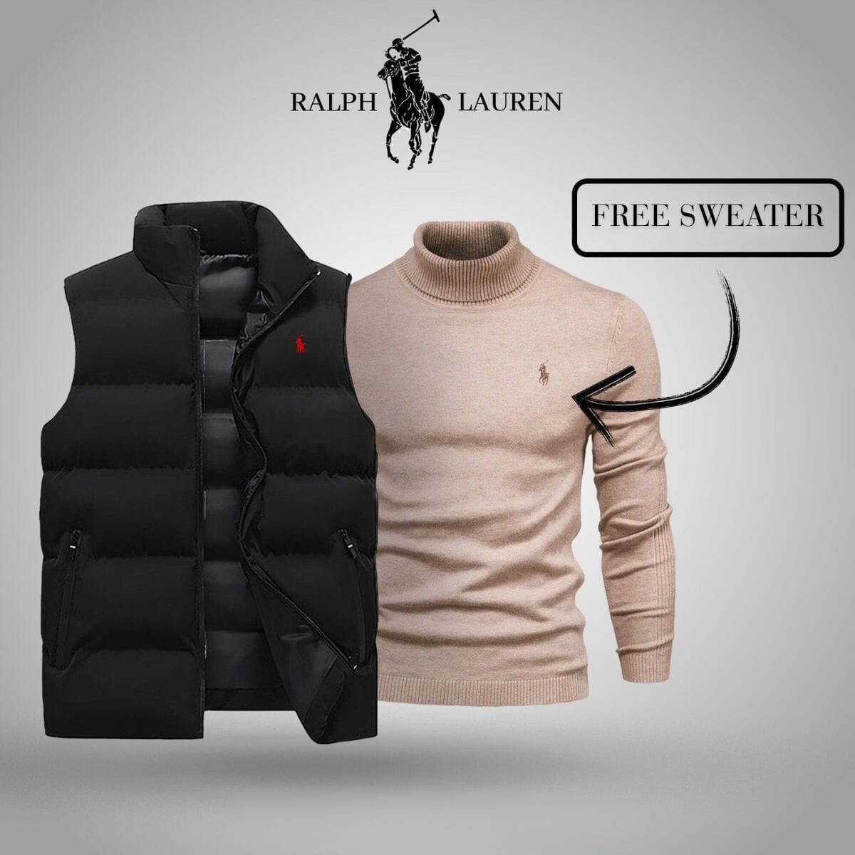 Gilet R.L + Pull exclusif gratuit (LIQUIDATION)